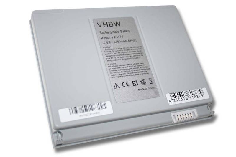vhbw passend für Apple Macbook Pro 15" MA896*, 15.4", 15" MB133B/A, 15" Laptop-Akku Li-Ion 5500 mAh von vhbw