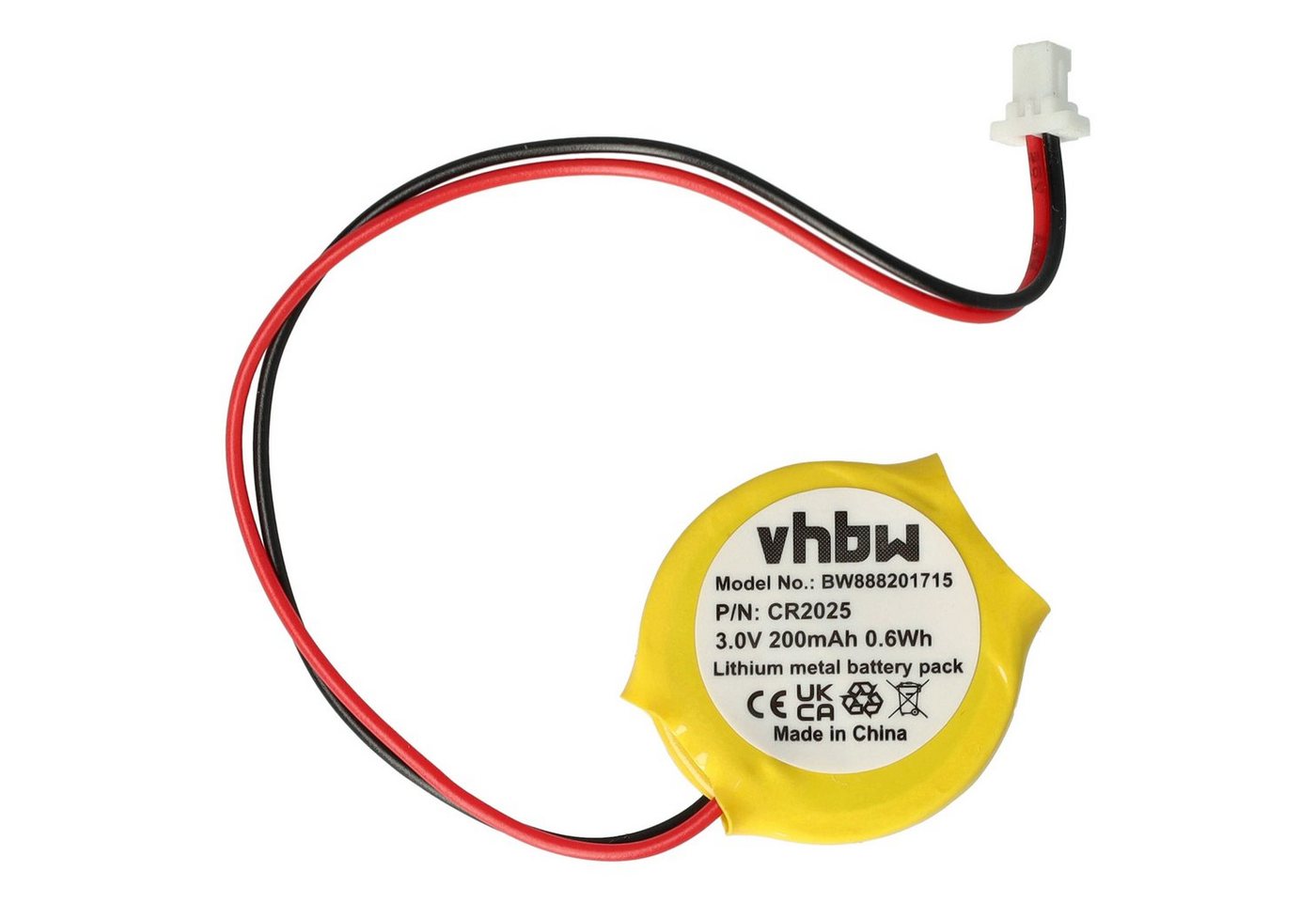 vhbw Akku Li-Mn 200 mAh (3 V) von vhbw