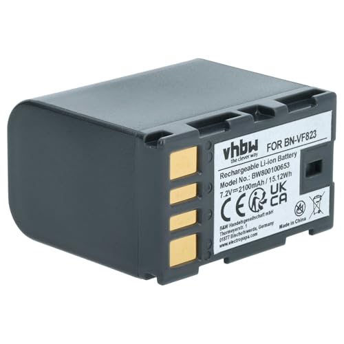 vhbw Akku Ersatz für JVC BN-VF815U, BN-VF823U, BN-VF823 für Videokamera Camcorder (2100 mAh, 7,2 V, Li-Ion) + Infochip von vhbw