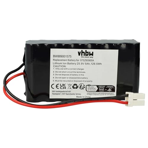 vhbw Akku kompatibel mit Ambrogio Twenty Quad, ZR Rasenmäher (5000mAh, 25,9V, Li-Ion) von vhbw