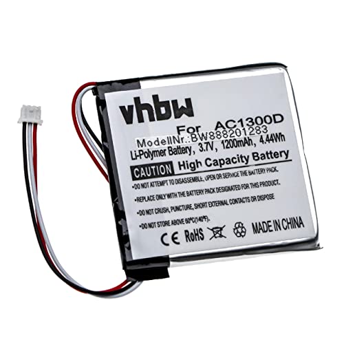 vhbw 1x Akku kompatibel mit Angelcare AC1320 Elterneinheit Babyphone Babytalker (1200 mAh, 3,7 V, Li-Polymer) von vhbw