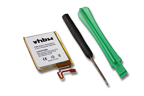 vhbw Akku kompatibel mit Apple iPod Nano 7, 7G, 7.Generation, A1446 MP3-Player Ersatz für 616-0639, 616-0640 (200mAh, 3.7V, Li-Polymer) von vhbw