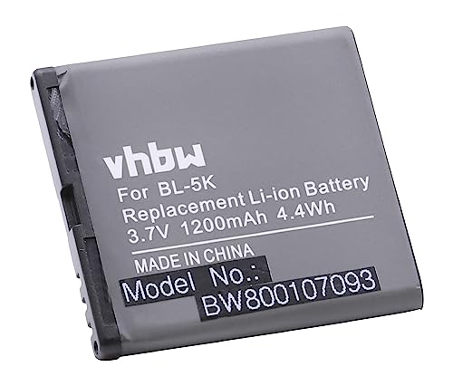 vhbw Akku kompatibel mit Bea-fon SL670, SL670A, SL670_EU001W Handy Smartphone Telefon (1200mAh, 3,7V, Li-Ion) von vhbw