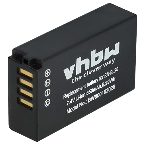 vhbw Akku kompatibel mit Blackmagic Pocket Cinema Camera Kamera Digicam DSLR (850mAh, 7,4V, Li-Ion) von vhbw