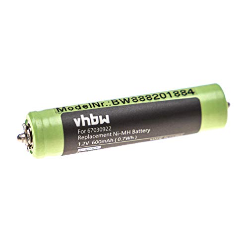 vhbw Akku kompatibel mit Braun 5728, 5729, 5730, 5734, 5732, 5733, CruZer2 Z40, 5328 Rasierer (600mAh, 1,2V, NiMH) von vhbw