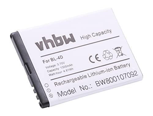 vhbw Akku kompatibel mit CPA Halo 11 Handy Smartphone Telefon (1300mAh, 3,7V, Li-Ion) von vhbw