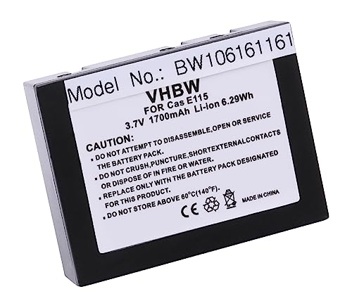 vhbw Akku kompatibel mit Casio Cassiopeia E-125CSC, E125 CSC, E-125, E-125G PDA Notepad Tablet (1700 mAh, 3,7 V, Li-Ion) von vhbw