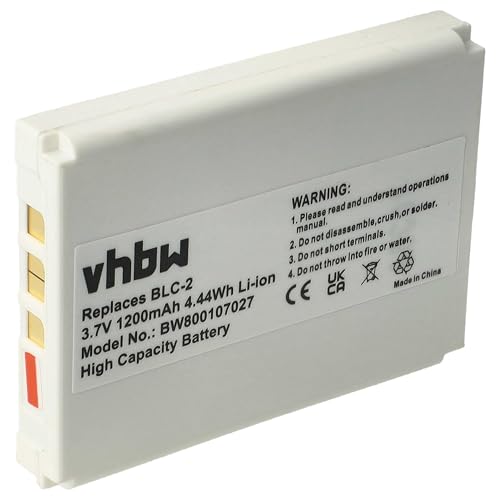 vhbw Akku kompatibel mit CipherLab 8000, 8200, 8230, 8300, CPT8200 Laser, CPT-8300 Handy Smartphone Telefon (1200 mAh, 3,7 V, Li-Ion) von vhbw