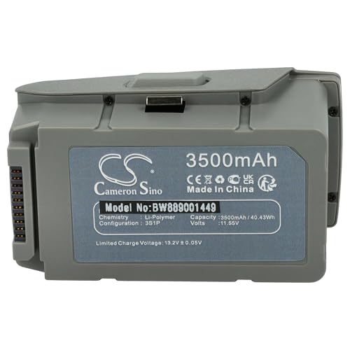 vhbw Akku kompatibel mit DJI Mavic Air 2, Air 2S Drohne Multicopter Quadrocopter (3500 mAh, 11,55 V, Li-Polymer) von vhbw