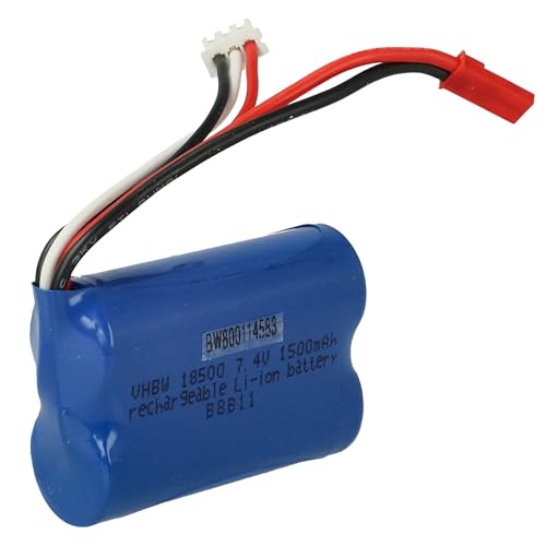vhbw Akku kompatibel mit Double Horse 9097, 9097-25 Drohne Multicopter Quadrocopter (1500mAh, 7,4V, Li-Ion) von vhbw