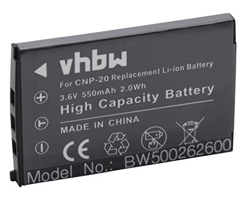 vhbw Akku kompatibel mit Easypix W510 Unterwasserkamera Kamera Digicam DSLR (550mAh, 3,6V, Li-Ion) von vhbw