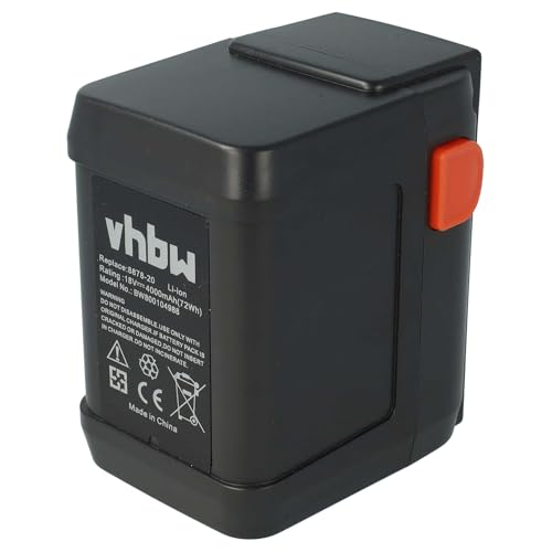 vhbw Akku kompatibel mit Gardena ErgoCut 48-Li (8878-20) Akku-Heckenschere - Ersatz für 8835, 8835-20, 8839, 8839-20 - (Li-Ion, 4000mAh, 18V) - Ersatzakku von vhbw