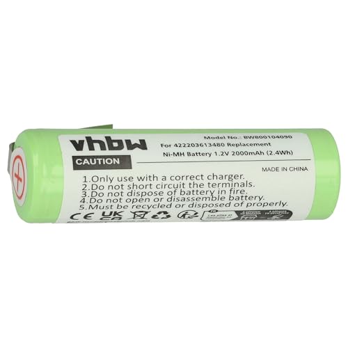 vhbw Akku kompatibel mit Grundig G7585, G8234, G8235, G8261, G8264, G8265, G8267 Rasierer Haarschneider (2000mAh, 1,2V, NiMH) von vhbw