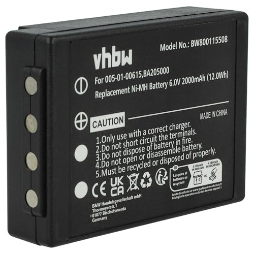 vhbw Akku kompatibel mit HBC Crane Truck Driving, technos 1, Technos Industrie-Funkfernsteuerung Fernbedienung (2000 mAh, 6 V, NiMH) - Schwarz von vhbw