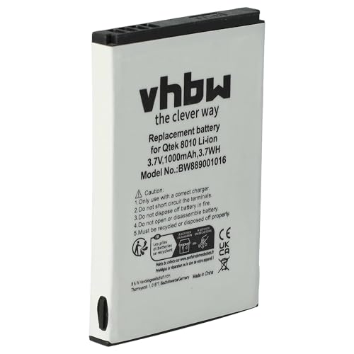vhbw Akku kompatibel mit HTC Tornado, Robbie, Oxygene, Sonata, Hurricane, S310, Tornado Noble Handy Smartphone Telefon (1000mAh, 3,7V, Li-Ion) von vhbw