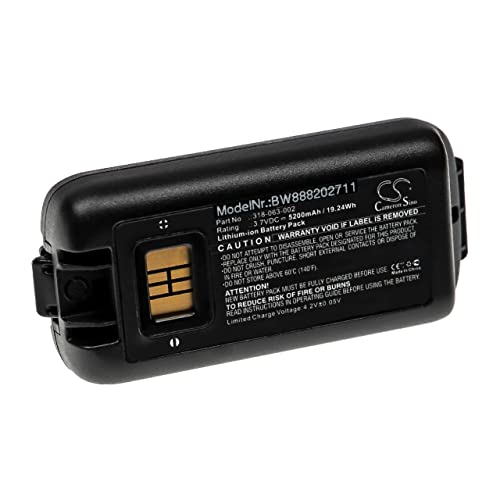vhbw Akku kompatibel mit Honeywell CK3, CK3B, CK3X, CK3XR, CK65, CK71, CK75 Handheld Computer Scanner (5200mAh, 3,7V, Li-Ion) von vhbw