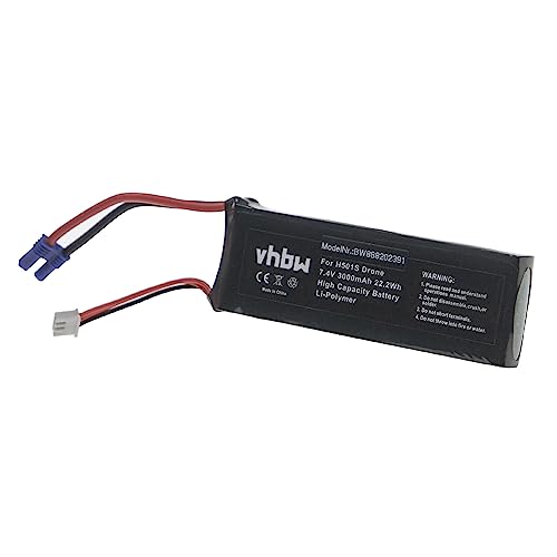 vhbw Akku kompatibel mit Hubsan X4 H501S Drohne Multicopter Quadrocopter (3000mAh, 7,4V, Li-Polymer) von vhbw