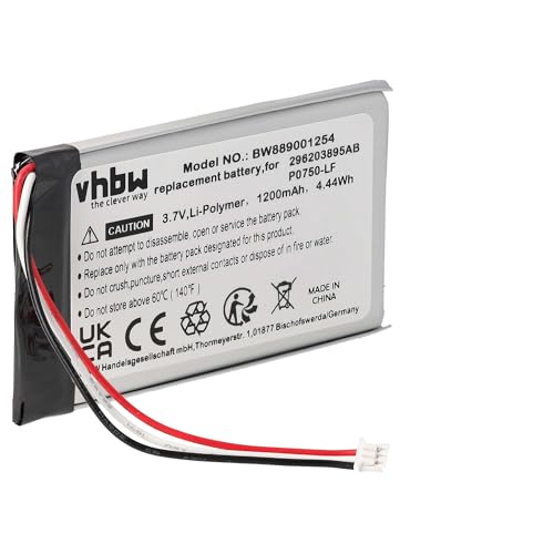vhbw Akku kompatibel mit Ingenico Link 2500 Kartenleser, NFC Smart Card Reader, Lesegerät (1200 mAh, 3,7 V, Li-Polymer) von vhbw