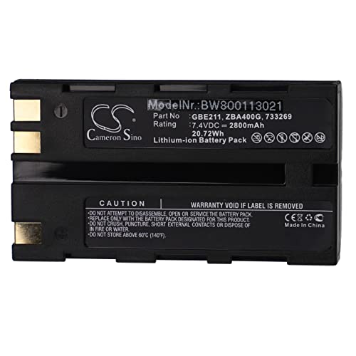 vhbw Akku kompatibel mit Leica TPS400, TPS700, TPS800, TS02 Lasermessgerät, Messgerät (2800mAh, 7,4V, Li-Ion) von vhbw