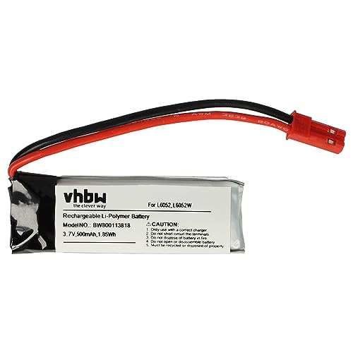 vhbw Akku kompatibel mit LiShi Toys L6052, L6052W Drohne Multicopter Quadrocopter (500mAh, 3,7V, Li-Ion) von vhbw