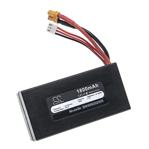 vhbw 1x Akku kompatibel mit MJX Bugs 8, 6 Drohne Multicopter Quadrocopter (1800 mAh, 7,4 V, Li-Polymer) von vhbw