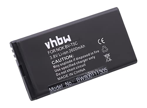vhbw Akku kompatibel mit Microsoft/Nokia RM-1072, RM-1073 Handy Smartphone Telefon (2600mAh, 3,8V, Li-Ion) von vhbw