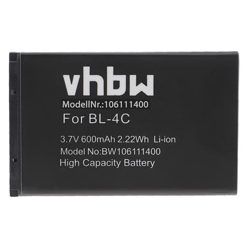 vhbw Akku kompatibel mit Mobistel EL600, EL600 Dual Handy Smartphone Telefon (600 mAh, 3,7 V, Li-Ion) von vhbw