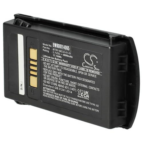 vhbw Akku kompatibel mit Motorola Symbol MC3200, MC32N0 Barcodescanner POS (4800 mAh, 3,7 V, Li-Ion) von vhbw