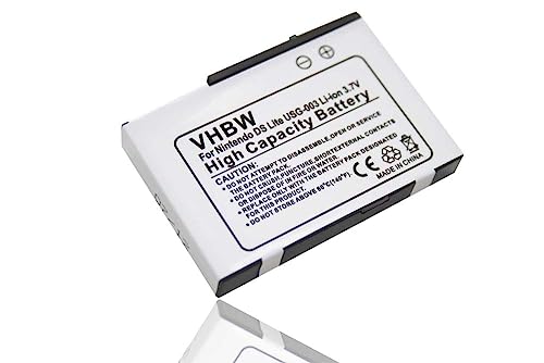 vhbw Akku kompatibel mit Nintendo DS Lite Spielekonsole (900mAh, 3,7V, Li-Ion) von vhbw