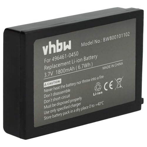 vhbw Akku kompatibel mit Nippon BHT-200, BHT-400, BHT-300, DS22L1-G, DS22L1-D Barcodescanner POS (1800 mAh, 3,7 V, Li-Ion) von vhbw