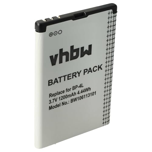vhbw Akku kompatibel mit Nokia E63, E52, E71x, E6, 6760 Slide, Clipper, E61i, E6-00, E55, E71 Handy Smartphone Telefon (1000 mAh, 3,7 V, Li-Ion) von vhbw