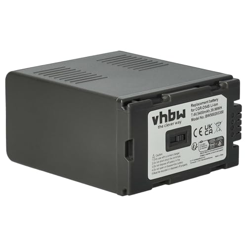 vhbw Akku kompatibel mit Panasonic AG-HPX171, AG-HPX171E, AG-HPX250, AG-HPX250EJ Kamera Digicam DSLR (5400mAh, 7,4V, Li-Ion) von vhbw