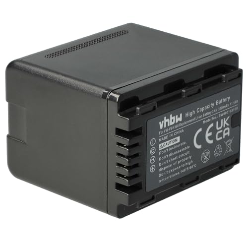 vhbw Akku kompatibel mit Panasonic HDC-SD66, HDC-SD66EG-K, HDC-SD80 Videokamera Camcorder (3200mAh, 3,6V, Li-Ion) mit Infochip von vhbw