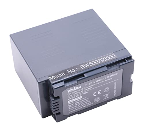 vhbw Akku kompatibel mit Panasonic NV-DS29EG, NV-DS3, NV-DS30, NV-DS30A, NV-DS30EG Kamera Digicam DSLR (5400mAh, 7,4V, Li-Ion) von vhbw