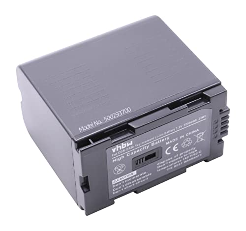 vhbw Akku kompatibel mit Panasonic NV-DS99, NV-DS990, NV-EX1, NV-EX21, NV-EX3 Videokamera Camcorder (3200mAh, 7,2V, Li-Ion) von vhbw