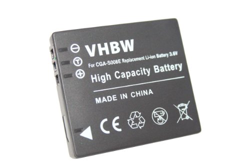 vhbw Akku kompatibel mit Panasonic SDR-S7, SDR-S7E, SDR-S7EG-K, SDR-S7EG-S, SDR-S9, SDR-S9E, SDR-S9EG-K Kamera Digicam DSLR (600mAh, 3.6V, Li-Ion) von vhbw