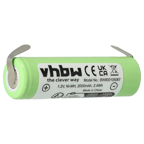 vhbw Akku kompatibel mit Philips Norelco RQ320, T2000, T3000, T600, T6000, T660 Rasierer Haarschneider (2000mAh, 1,2V, NiMH) von vhbw