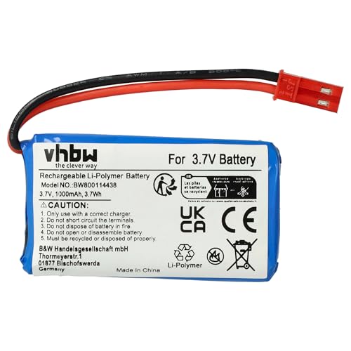 vhbw Akku kompatibel mit Quadcopter 20C Drohne Multicopter Quadrocopter (1000 mAh, 3,7 V, Li-Ion) von vhbw
