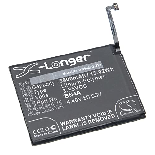 vhbw Akku kompatibel mit Redmi/Xiaomi Note 7, MZB7411IN Handy Smartphone Telefon (3900 mAh, 3,85 V, Li-Polymer) von vhbw