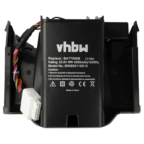 vhbw Akku kompatibel mit Robomow Premium RC302, RC304, RC304u, RC306, RC308, RC308u, RC312, RC312u Rasenroboter Rasenmäher (4000mAh, 25,6V, Li-Ion) von vhbw