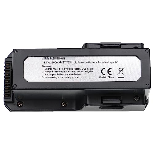 vhbw Akku kompatibel mit SJRC F11 GPS Drohne Multicopter Quadrocopter (2500mAh, 11,1V, Li-Polymer, Schwarz) von vhbw