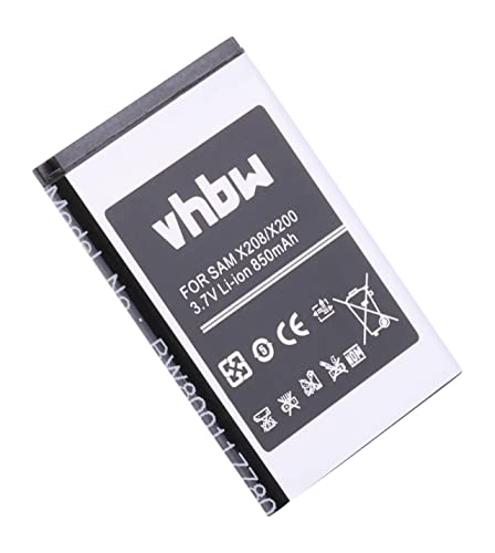 vhbw Akku kompatibel mit Samsung GT-C3750, GT-C5212, GT-C3560, GT-C3520, GT-E1080, GT-E1080i Handy Smartphone Telefon (850 mAh, 3,7 V, Li-Ion) von vhbw