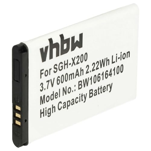 vhbw Akku kompatibel mit Samsung GT-E1190, GT-E1200, GT-E1200i, GT-E1230, GT-E1310B, GT-E2350, GT-E2350B Handy Smartphone Telefon (600mAh, 3.7V, Li-Ion) von vhbw