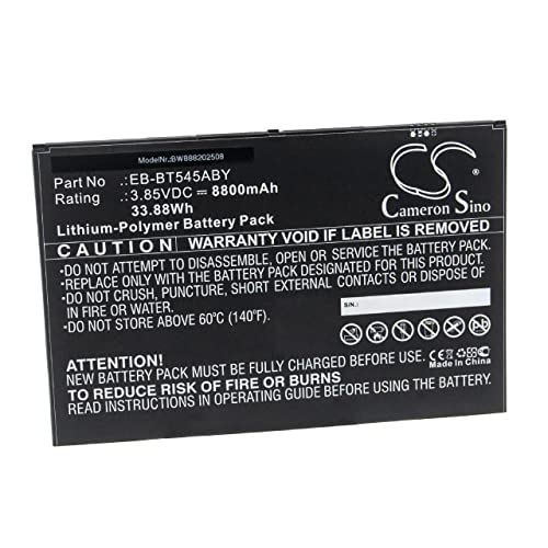 vhbw Akku kompatibel mit Samsung Galaxy Tab SM-T545, SM-T547 Tablet Pad (8800mAh, 3,85V, Li-Polymer) von vhbw
