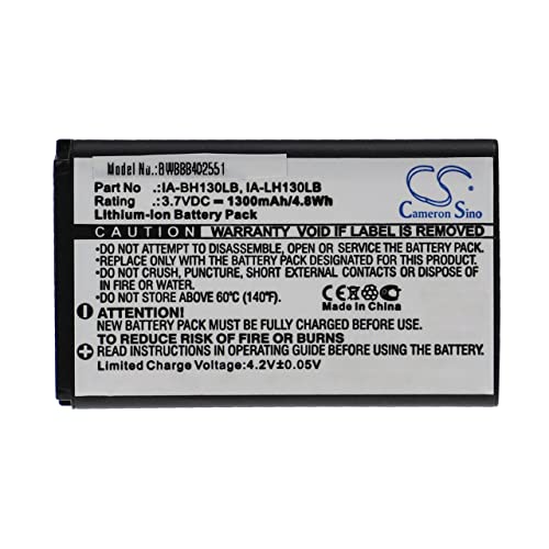 vhbw Akku kompatibel mit Samsung SMX-C19, SMX-C20BP, SMX-C20, SMX-C13, SMX-C14, SMX-C200 Videokamera Camcorder (1300mAh, 3,7V, Li-Ion) von vhbw