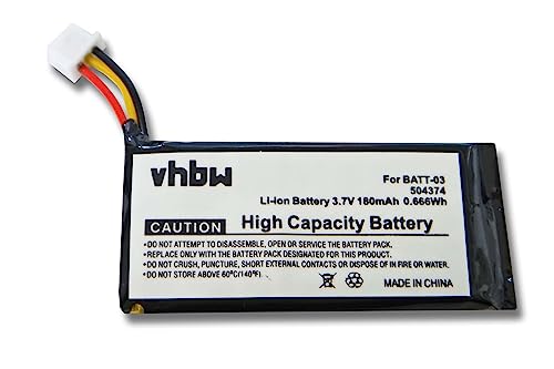vhbw Akku kompatibel mit Sennheiser DW Pro 30, DW Pro1, DW Pro2, DW Pro2 ML, DW SD Pro1 Wireless Headset Kopfhörer (180 mAh, 3,7 V, Li-Ion) von vhbw