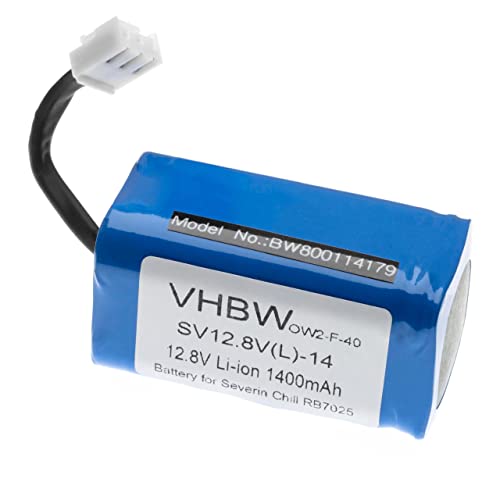 vhbw Akku kompatibel mit Severin Chill RB 7025 Home Cleaner Heimroboter (1400 mAh, 12,8 V, Li-Ion) von vhbw