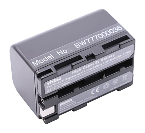 vhbw Akku kompatibel mit Sony DCR-PC6, DCR-PC5E, DCR-PC9, DCR-TRV1VE, DSC-F55, DSC-F55K, DCR-PC5 Videokamera Camcorder (2000 mAh, 3,6 V, Li-Ion) von vhbw