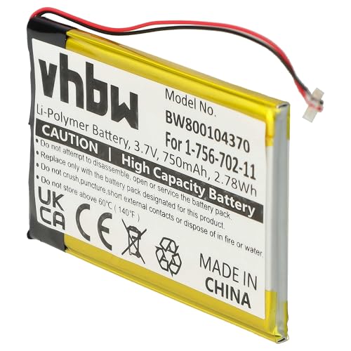 vhbw Akku kompatibel mit Sony NWZ-E454, NWZ-S738, NWZ-S738FBNC MP3-Player Musik Player (750mAh, 3,7V, Li-Ion) von vhbw