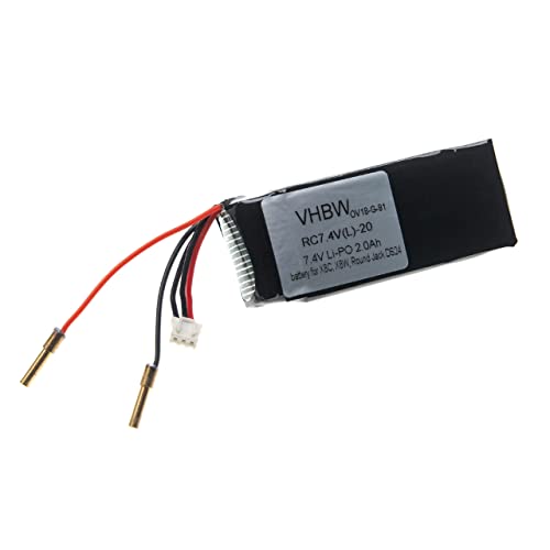 vhbw Akku kompatibel mit Syma Round Jack DS24, X8C, X8G, X8HC, X8HG, X8HW, T70CW, X8 Drohne Multicopter Quadrocopter (2000 mAh, 7,4 V, Li-Polymer) von vhbw